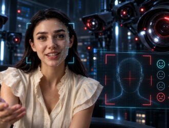 AI-актриса Tilly Norwood сканирует лицо и анализирует настроение собеседников